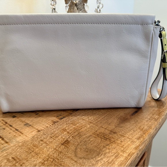 Coach Two-Tone Yellow and White Clutch. New without Tags. - Picture 2 of 4